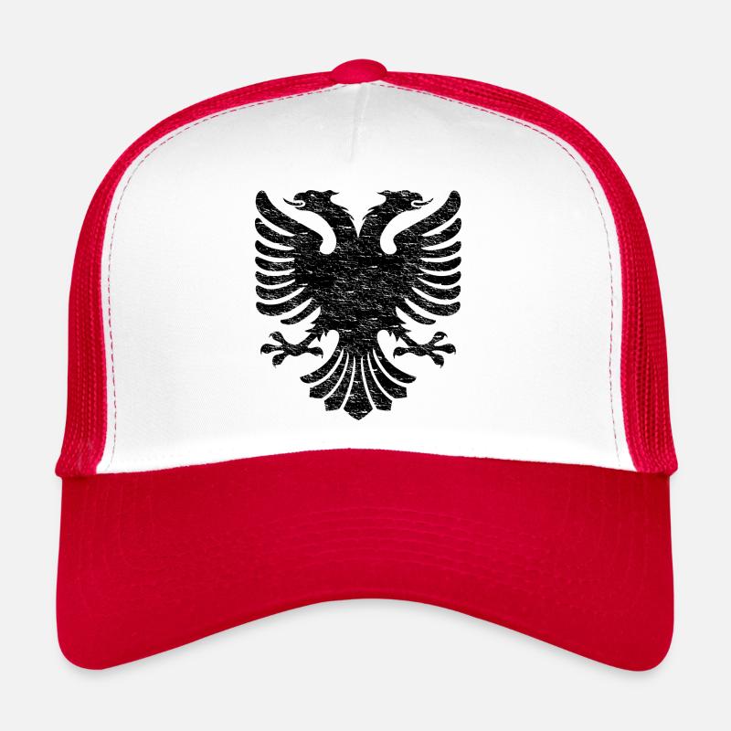 Aigle albanais aigle bicéphale Shqiptar albanais Casquette trucker 