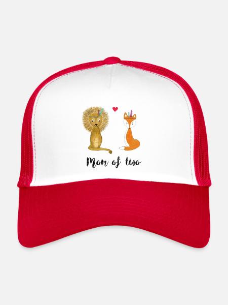 Mom of two - Trucker Cap - Weiß/Rot
