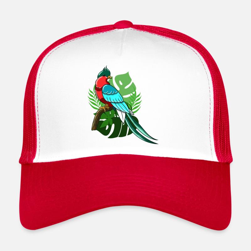 Guatemala Guatemalan Flagge DNA I Geschenk - Trucker Cap - Weiß/Rot