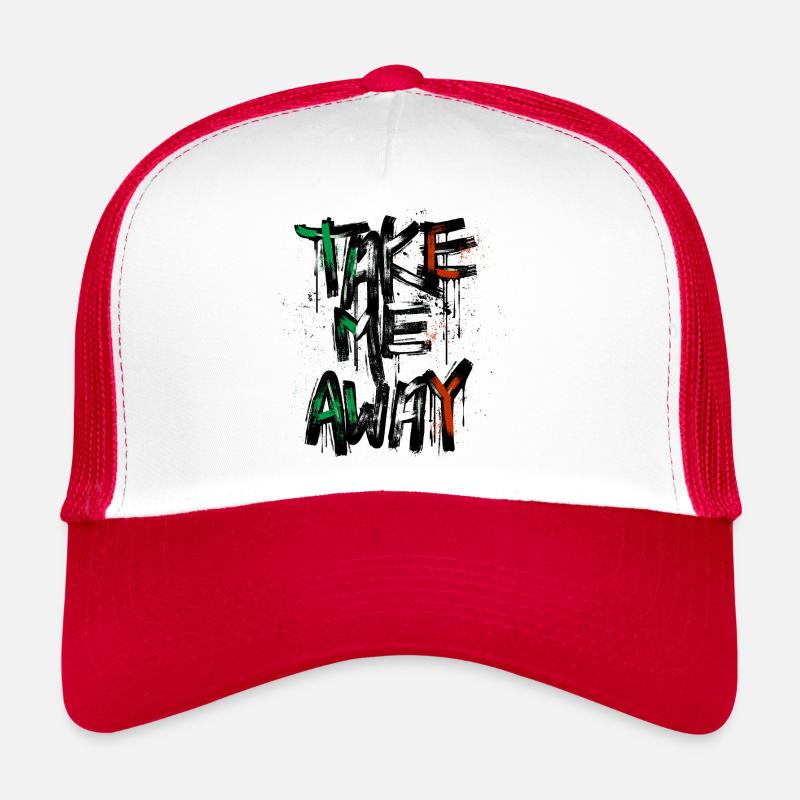Drapeau italien mal du pays drapeau italien look usé Casquette trucker 