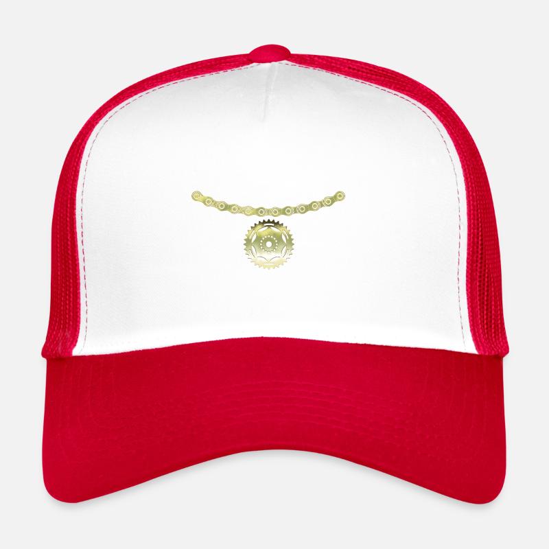 Fahrrad - Trucker Cap - Weiß/Rot