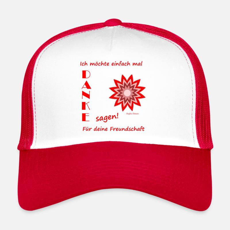 Danke für deine Freundschaft - Trucker Cap - Weiß/Rot