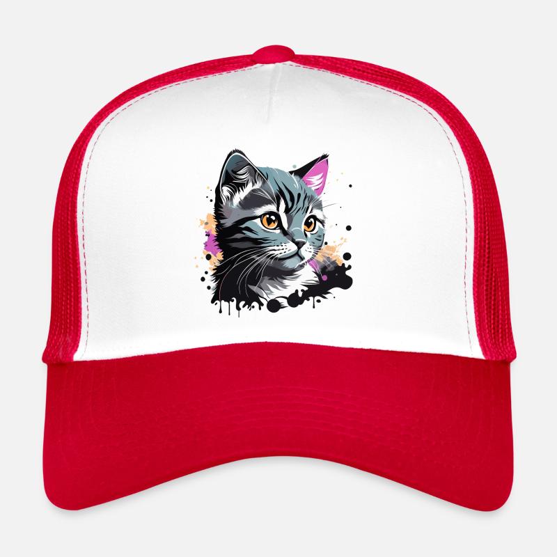 chaton mignon, chat Casquette trucker 