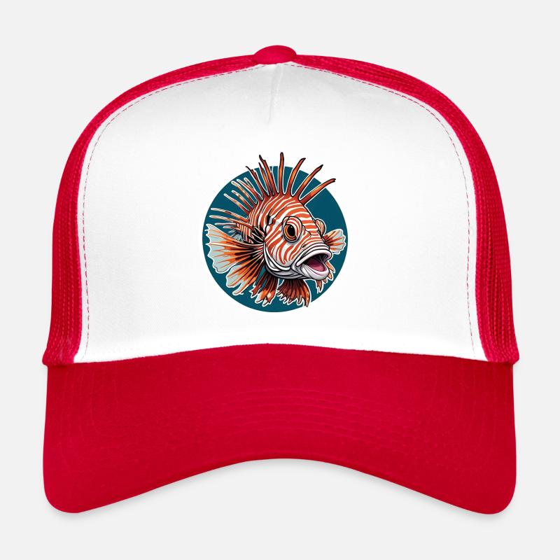 Farbenfroher Rotfeuerfisch Korallenfisch Trucker Cap