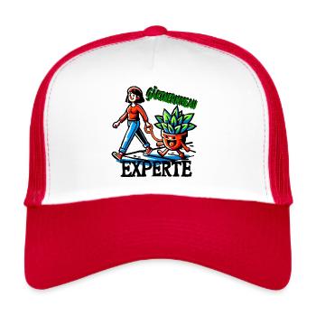Gärtnerniveau Experte - Trucker Cap - Weiß/Rot - Vorne