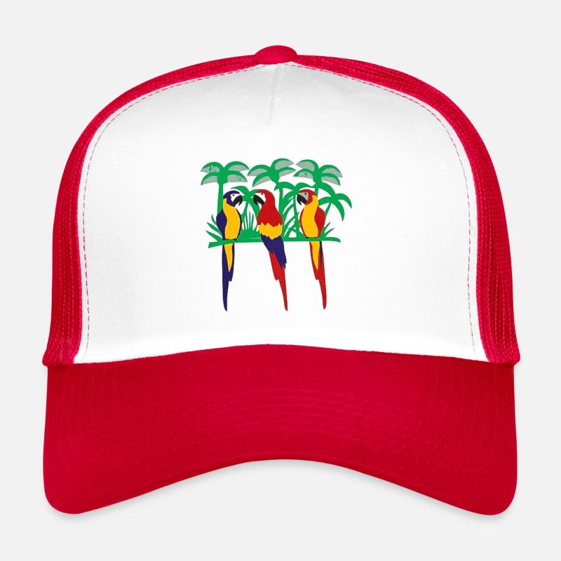 Parrot T-Shirt worn by Freddie - Trucker Cap - white/red