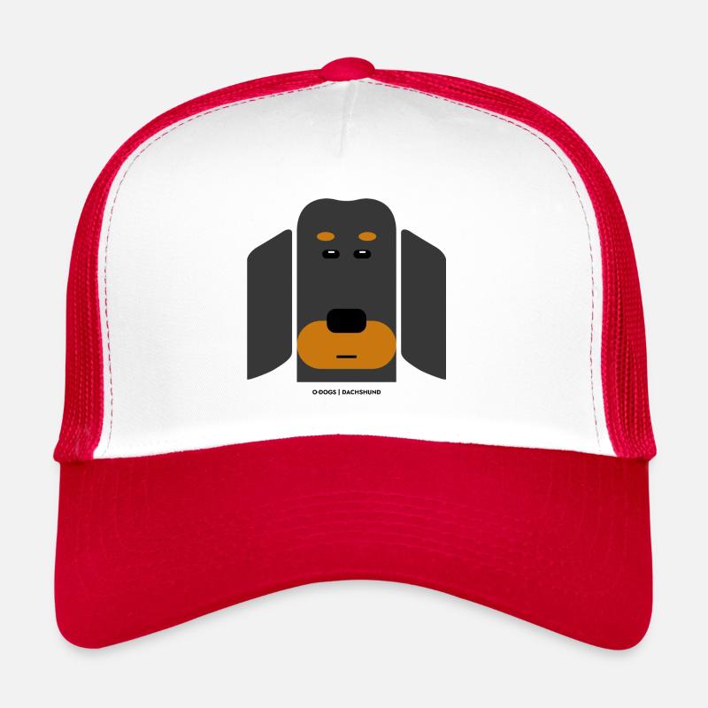 Teckel O-DOGS - Casquette trucker  - blanc/rouge