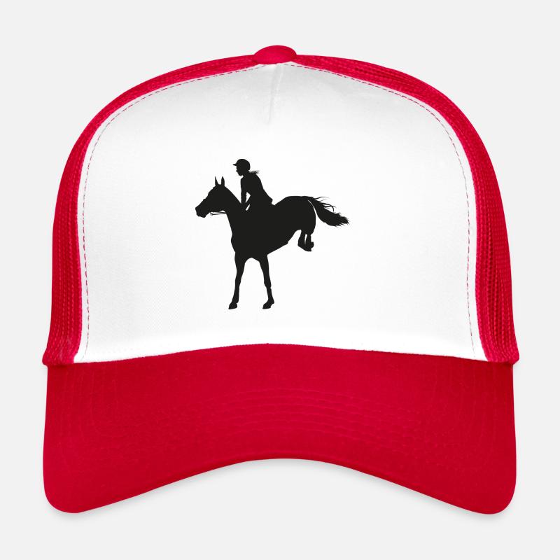 Pferde - Trucker Cap - Weiß/Rot