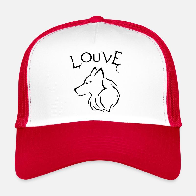 She-wolf - Trucker Cap - white/red