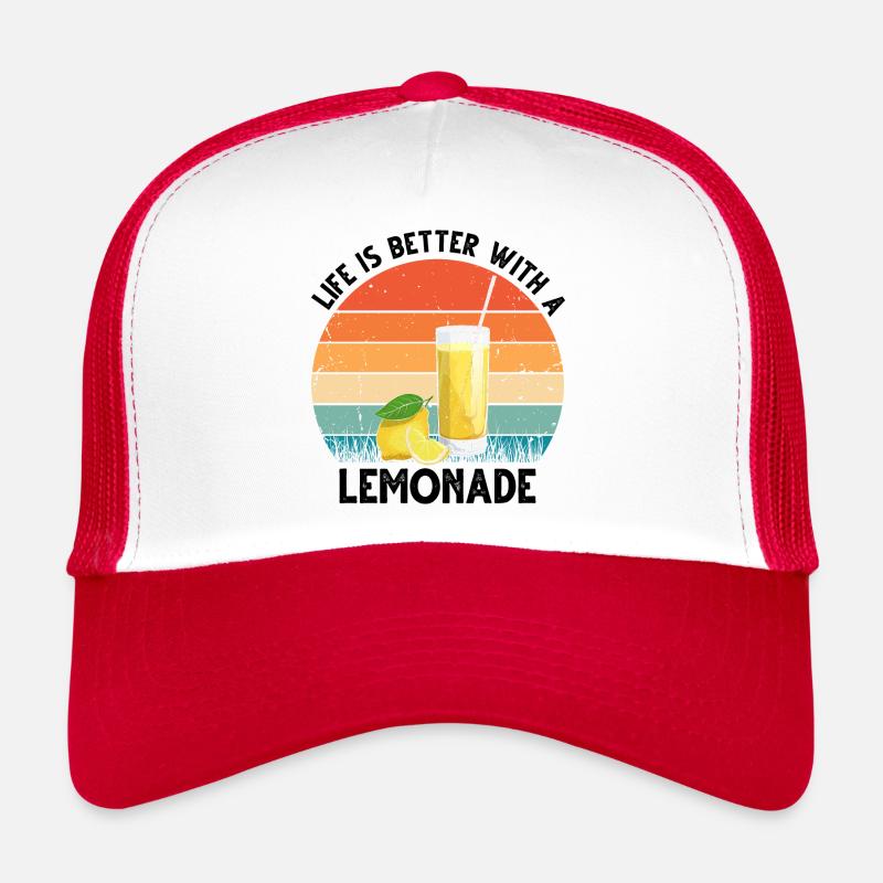 Zitronen Design Limonaden Stand Boss Lemon Verkauf Trucker Cap
