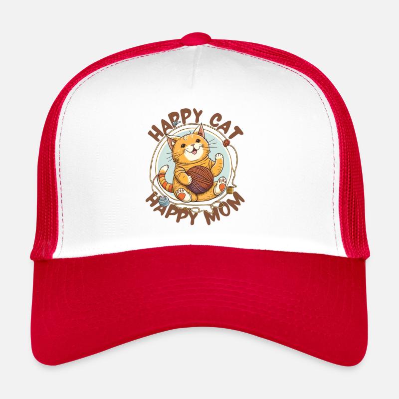 Chat heureux Maman heureuse Casquette trucker 