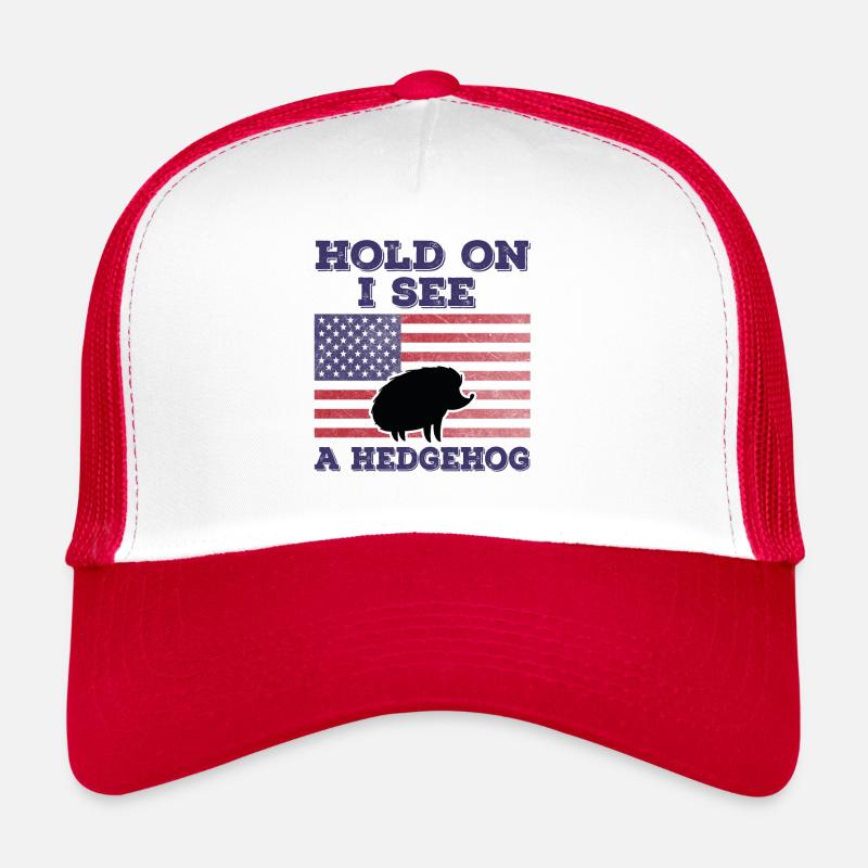 Hérisson Drapeau Américain Cadeau Original Drôle Casquette trucker 