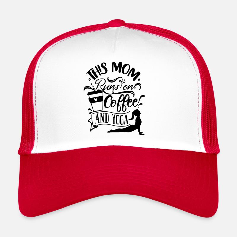 This Mom runs on Coffee and Yoga Trucker Cap