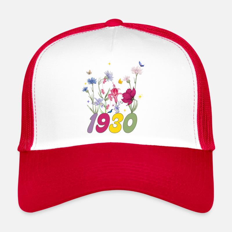 Année de naissance 1930 fleurs sauvages Casquette trucker 