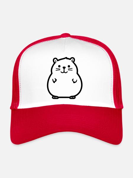 Murmeltier - Trucker Cap - Weiß/Rot