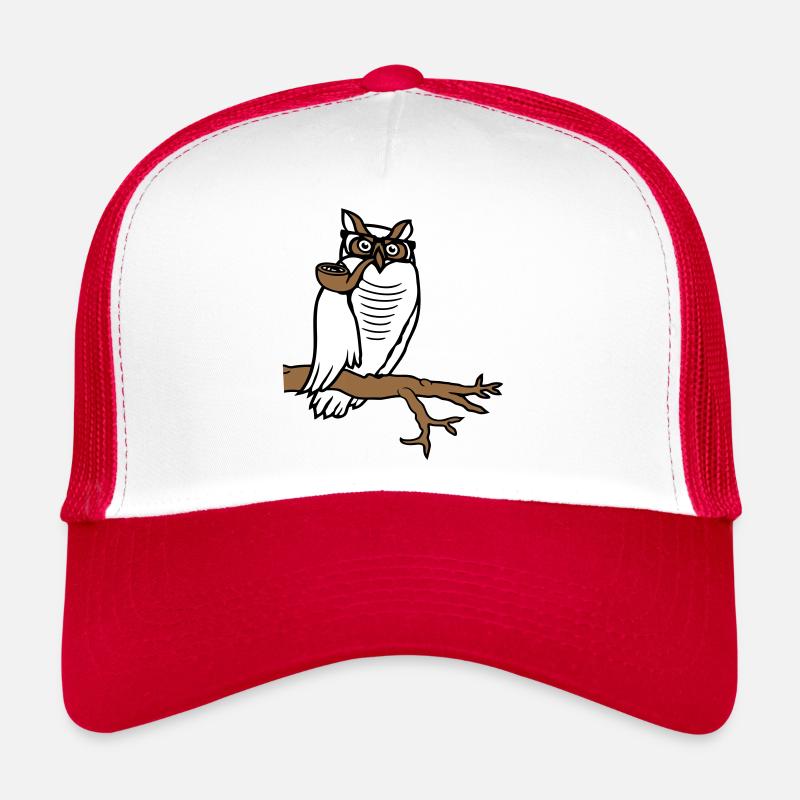 Pipe hibou fumer vieux grand-père aigle hibou branche arbre forêt Casquette trucker 