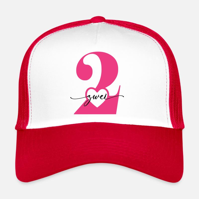 Ziffer Zwei 2 mit Herz Trucker Cap