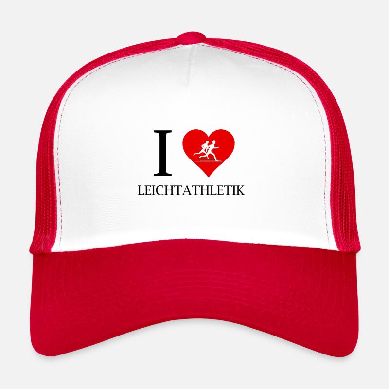 I love Leichtathletik, schwarz Trucker Cap