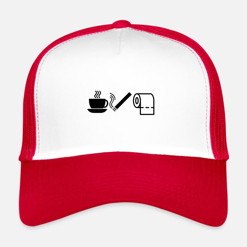 Conception "café, cigarette, papier toilette" Casquette trucker 