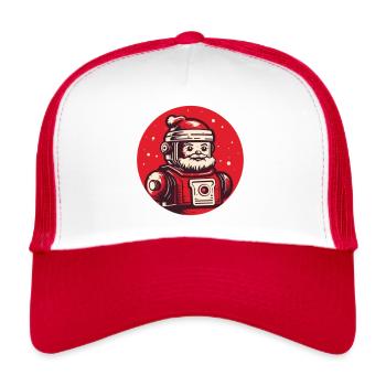 Robo-Santa: Festive Android - Trucker Cap - white/red - Front