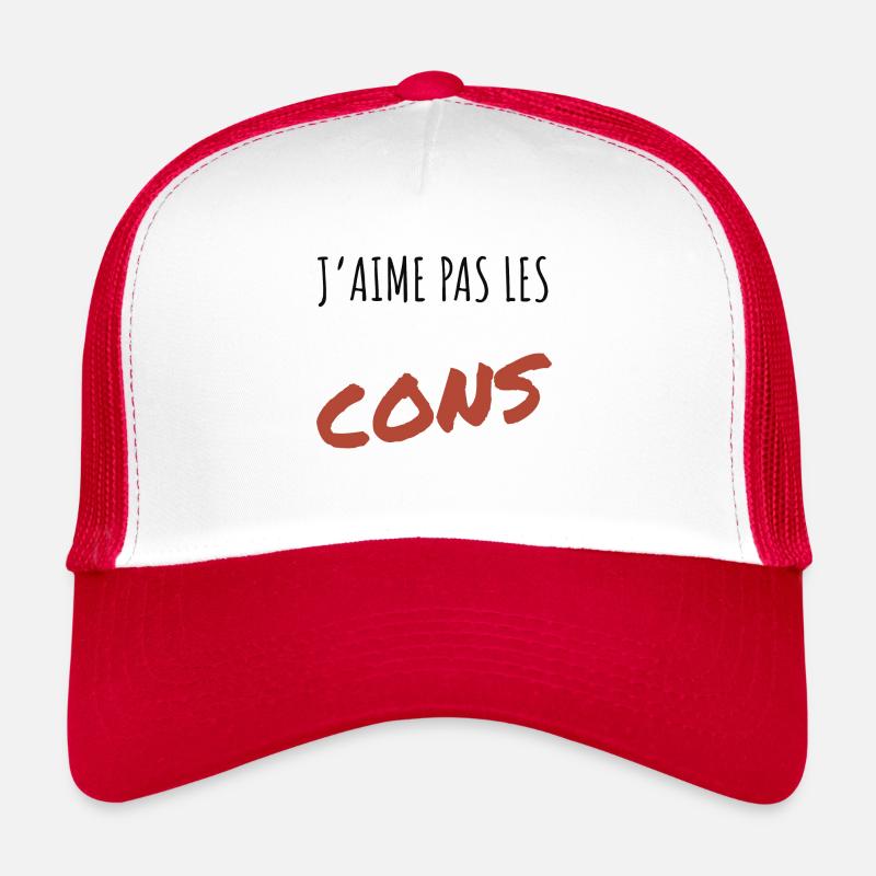 J’aime pas les cons Casquette trucker 