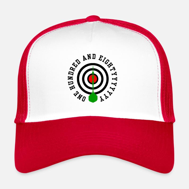 Dart One Hundered and Eightyyyyy 180! Darts player - Trucker Cap - white/red