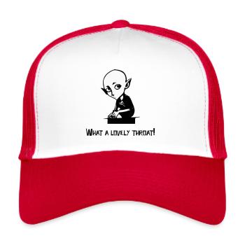 What A Lovely Throat! - Trucker Cap - white/red - Front