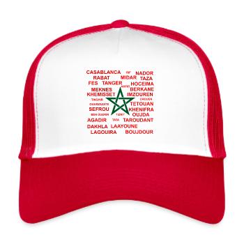 Moroccan cities from Tangier to Lagouira - Trucker Cap - white/red - Front