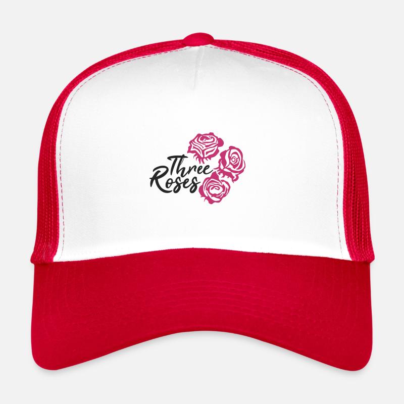 Three Pink Roses The Rosy Roses Trucker Cap