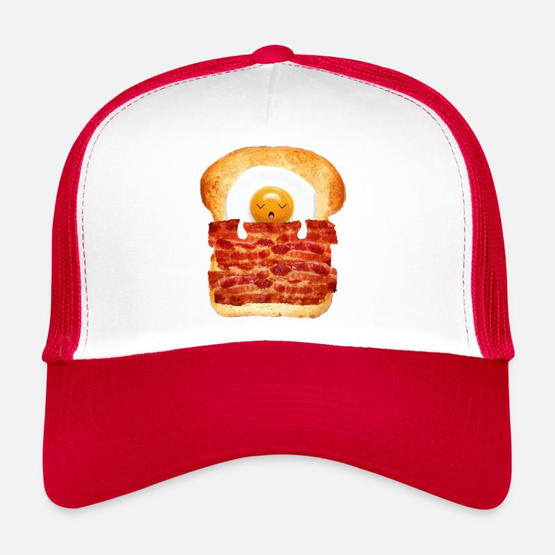Ei, Speck & Toast - Trucker Cap - Weiß/Rot