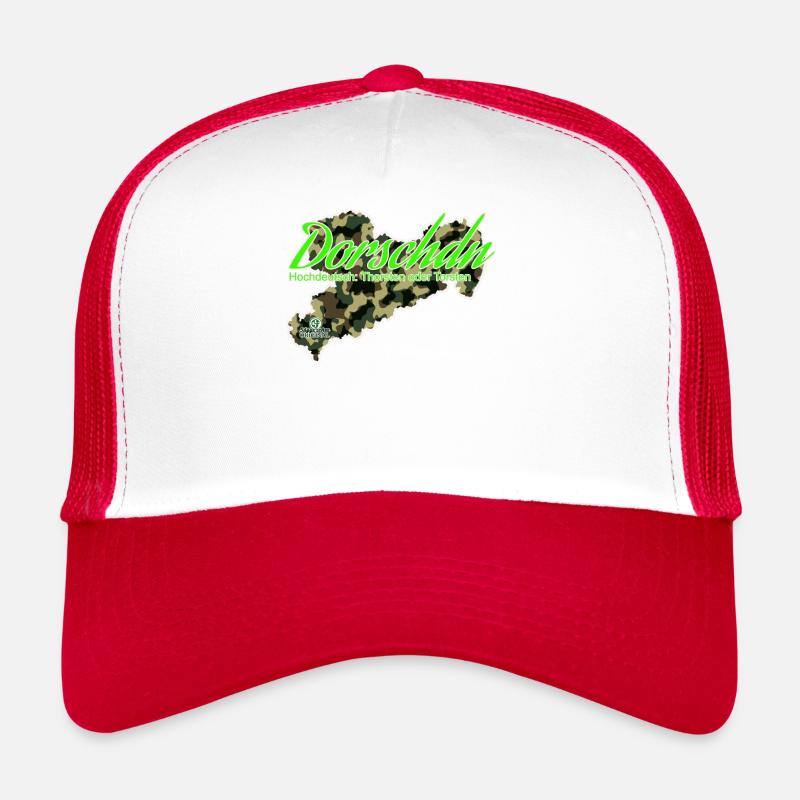 Dorschdn - Thorsten ou Torsten - Säggsch - Casquette trucker  - blanc/rouge