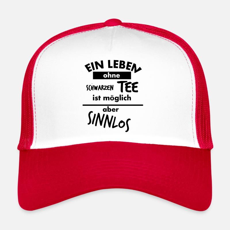 Schwarzer Tee Teetrinker Teeliebhaber Trucker Cap