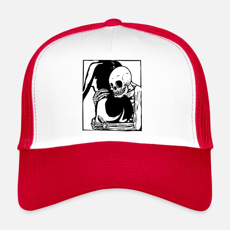 Fld.) Skeleton Butt Hug | Holzschnitt foundfootage Trucker Cap