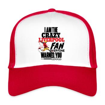 England #Liverpool Geschenk Fan Football - Trucker Cap - Weiß/Rot - Vorne