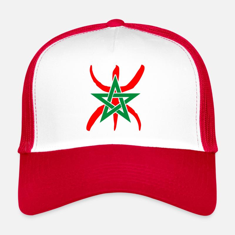 Amazigh Morocco - Trucker Cap - white/red