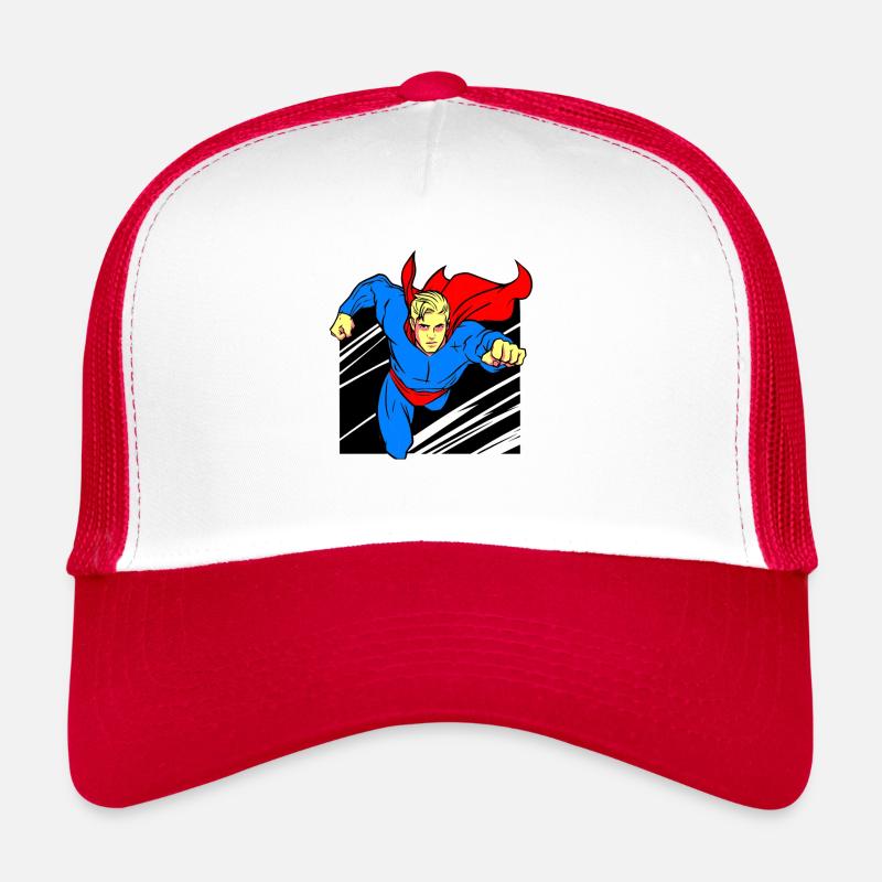 Superheld - Trucker Cap - Weiß/Rot