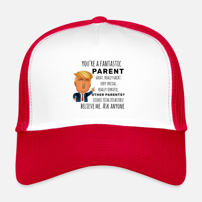 Bestes Geschenk der Eltern - Trucker Cap - Weiß/Rot