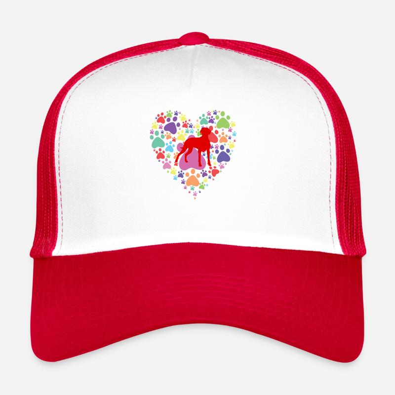 Pointeur allemand aux poils courts Saint-Valentin empreinte de patte Casquette trucker 