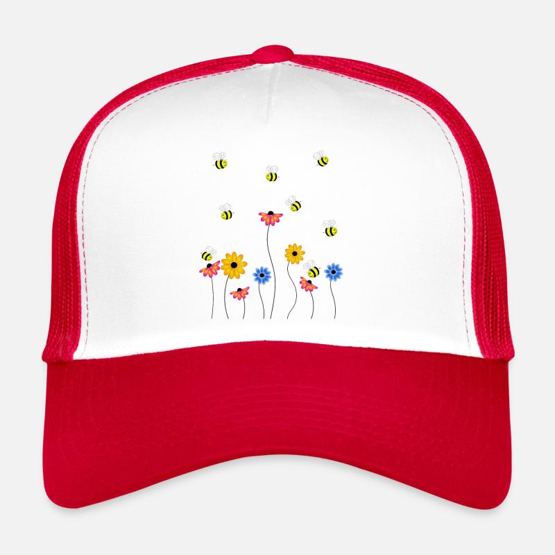 Hummelwiese Hummel Bbee Wasp Honey Meadow Flowers Trucker Cap