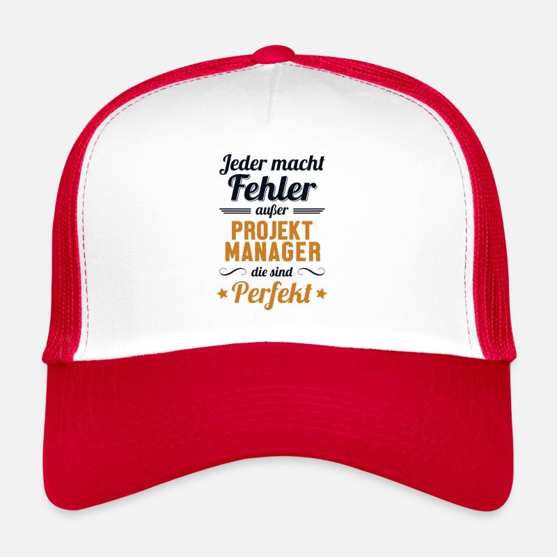 Projektmanager sind Perfekt IT-Projektleiter - Trucker Cap - Weiß/Rot