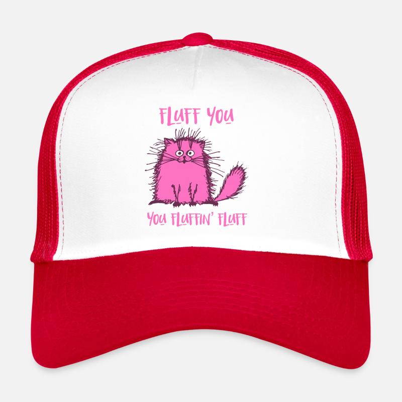 Fluff You Drôle de chat rose Casquette trucker 