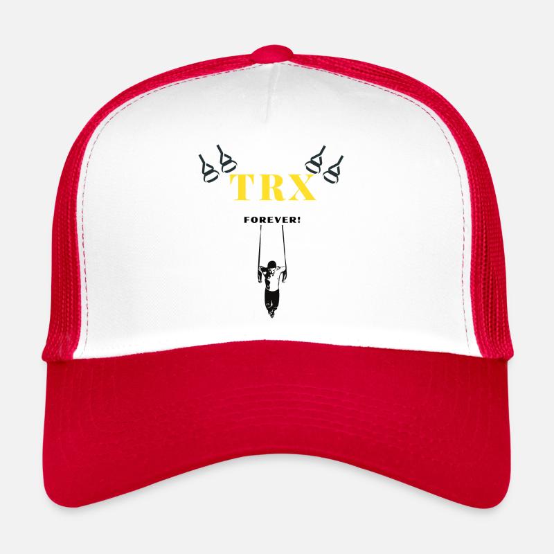 TRX forever Training Geschenkidee Training - Trucker Cap - Weiß/Rot