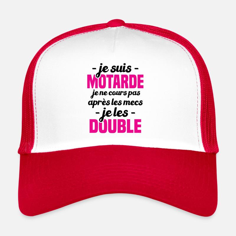 Je suis motarde je ne cours pas après les mecs Casquette trucker 