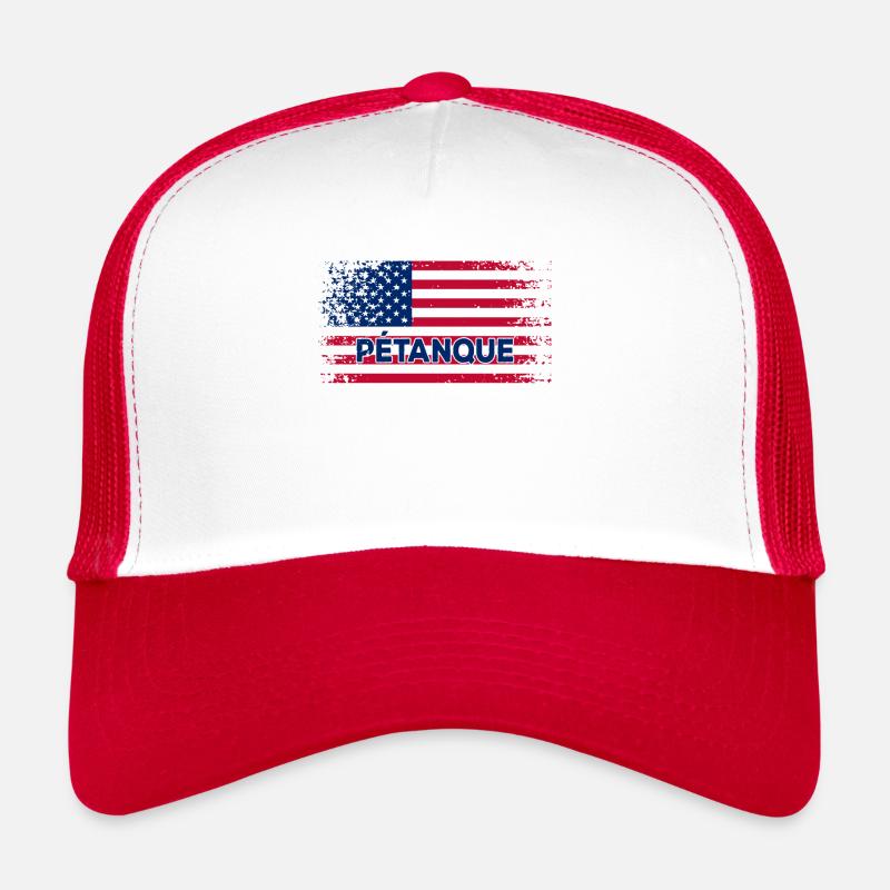Pétanque Amérique Drapeau Boul Joueur Drapeau Casquette trucker 