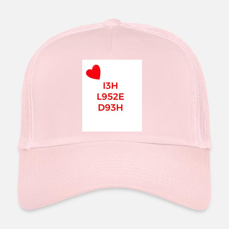 Ich liebe Dich (Zahlen und Buchstaben) Trucker Cap