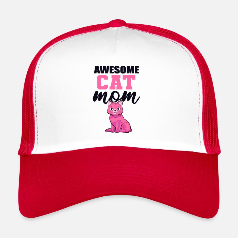 Awesome Cat Mom Cat Lovers Cat Girlfriend Cat Mom Trucker Cap