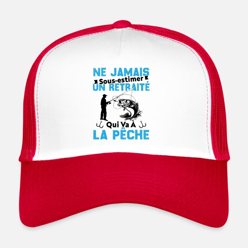 Ne Jamais Sous Estimer Un Retraité Pêcheur Casquette trucker 