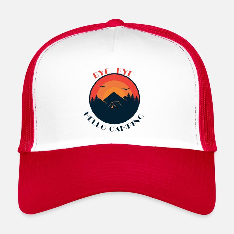 Bonjour Camping Aventure Aventure Vacances Forêt Casquette trucker 