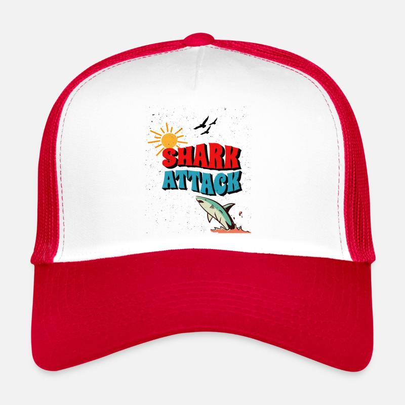 Sommer Sonne Urlaub Strand Summer Beach Shark Trucker Cap