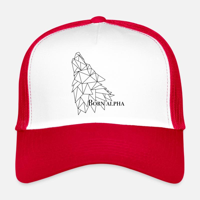 Der Alpha-Wolf - Trucker Cap - Weiß/Rot